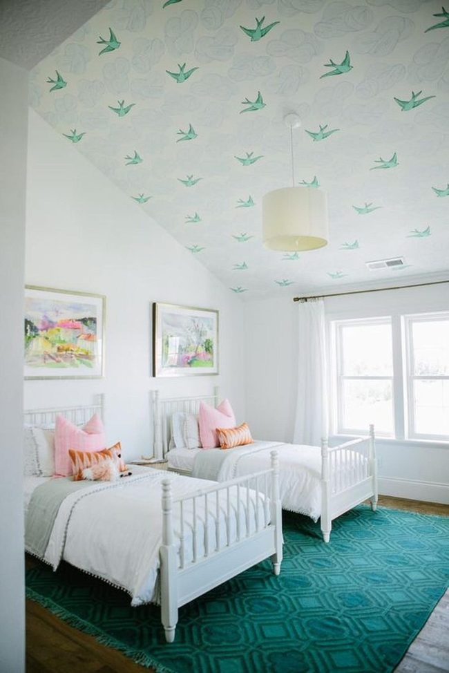 White Beds, Colorful Accents