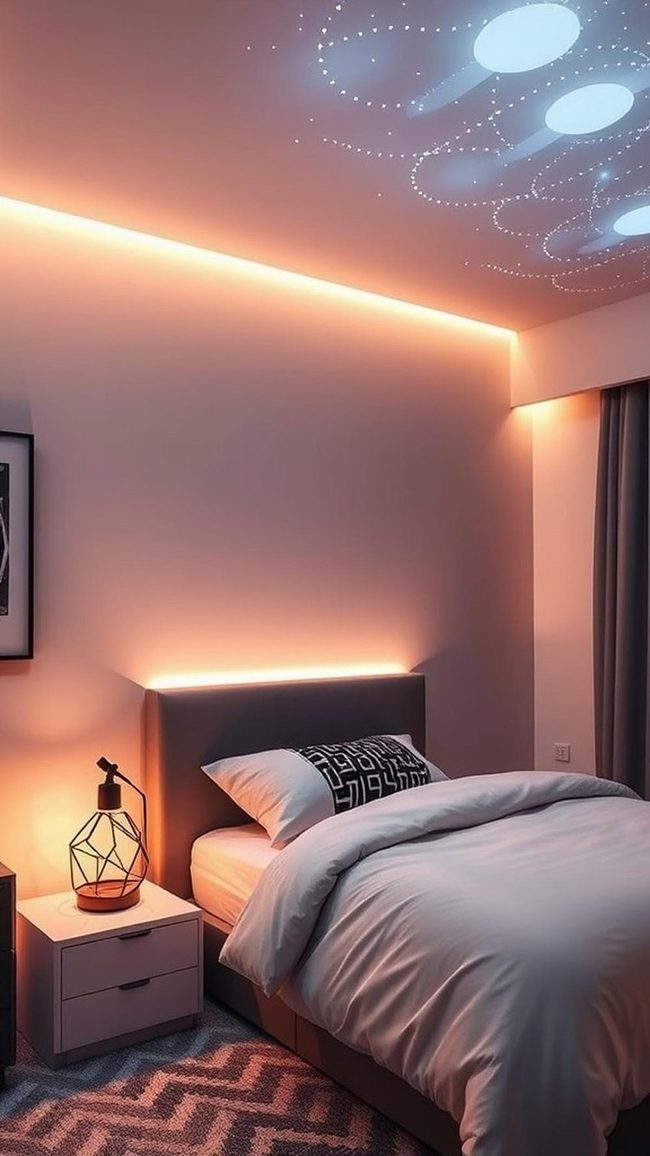 Colorful LED Bedroom Light Show