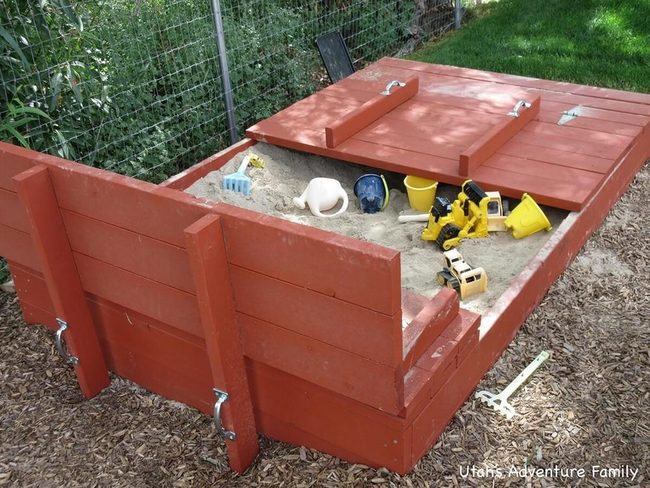 Dual-Function Sandbox With Weatherproof Lid
