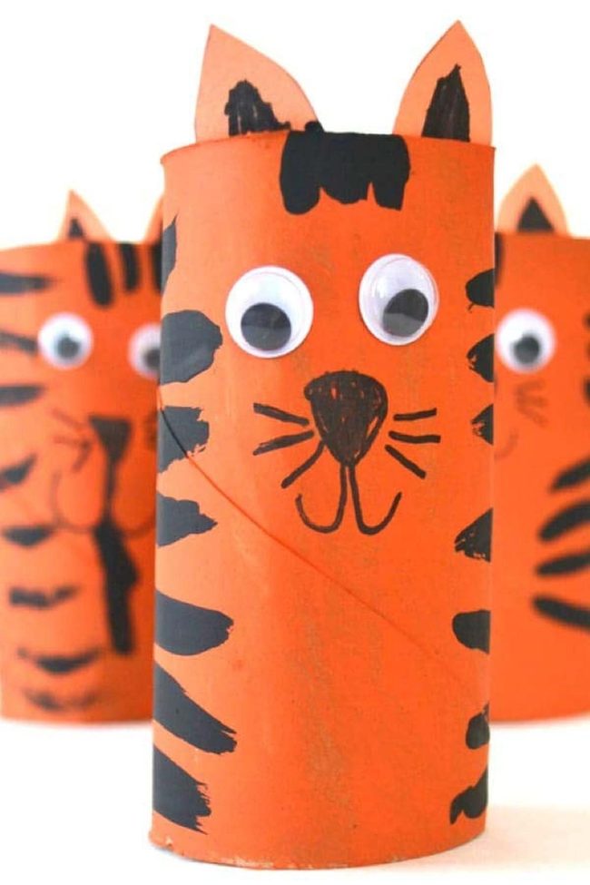 Orange Striped Tiger Googly Eyes