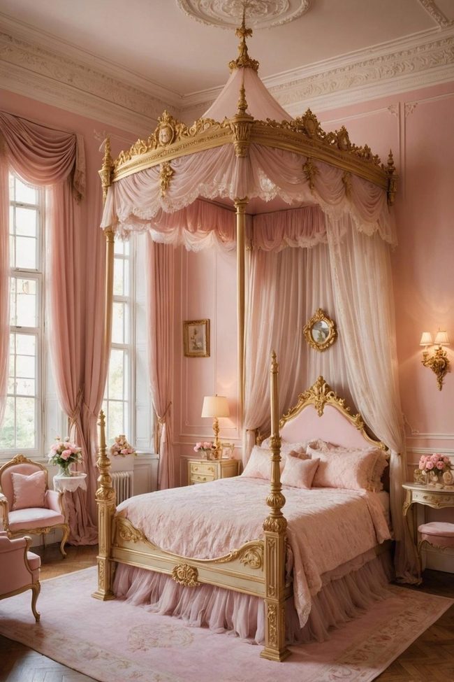 Pink Crown Four Poster Elegance