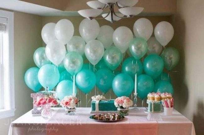 Teal Balloons Float Bright
