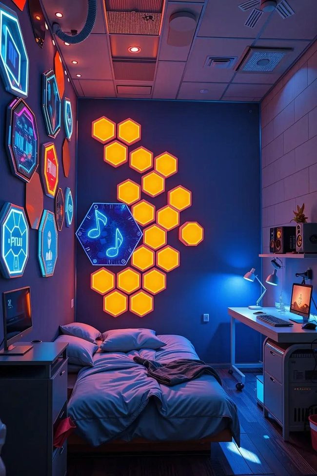 Hexagonal Led Panels React Music