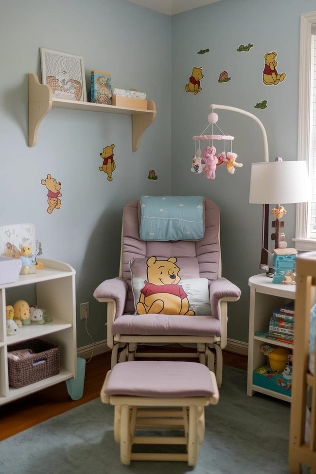 Winnie The Pooh Honey Gold Nursing Chair