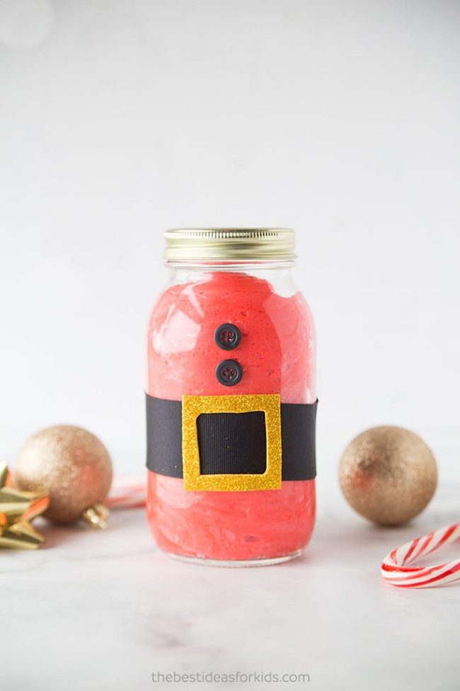 Red Slime In Glass Jar