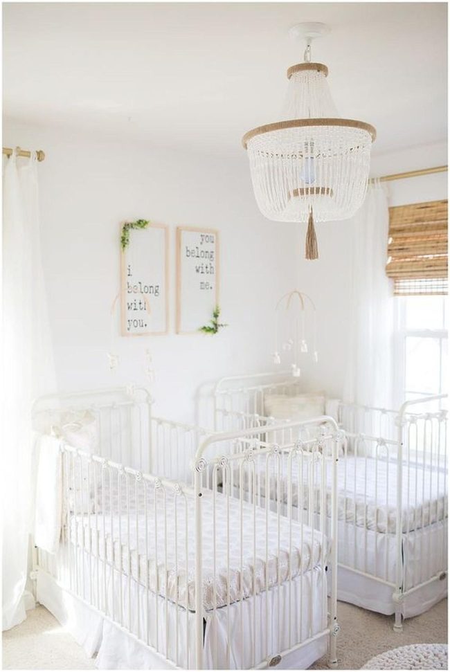 White Metal Cribs, Natural Light