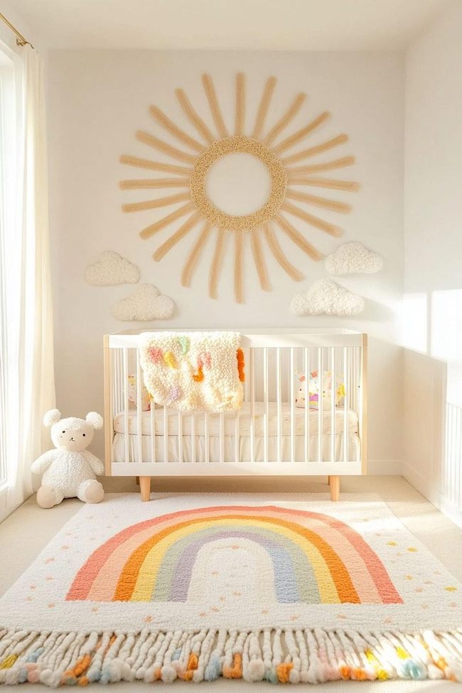 Sunny Rainbow Nursery Wall Art
