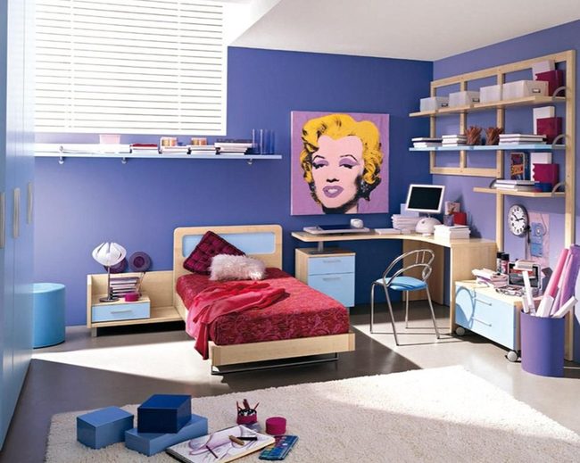 Bold Blue Bedroom Icon