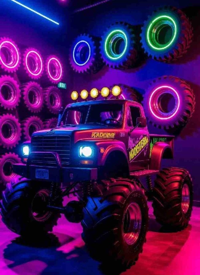Monster Truck Red And Black Extravaganza