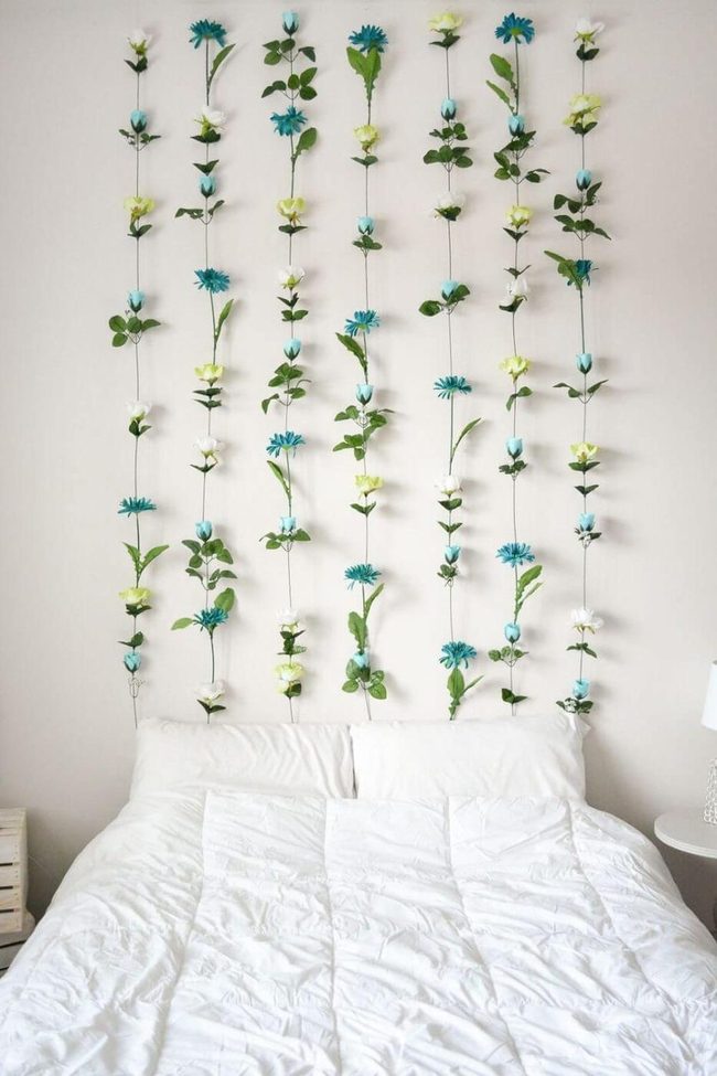 Artificial Blooms Wall Backdrop