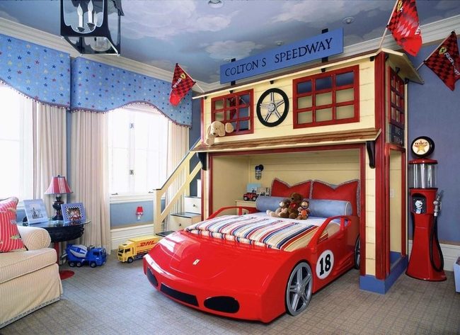 Red Race Car Bed Speedway