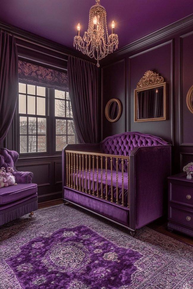 Emerald And Gold Baby Room