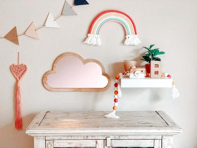 Shimmery Cloud With Rainbow Accents