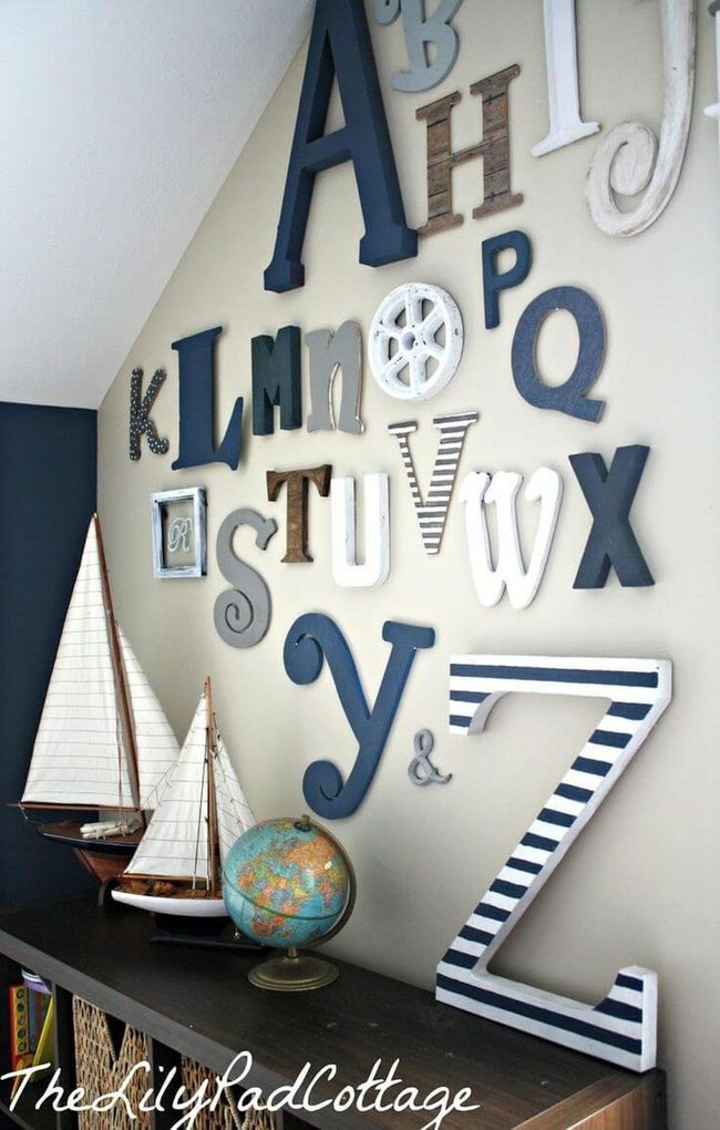 Nautical Alphabet Wall Learning