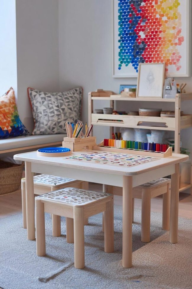 Flisat Table Sensory Bins Art Station