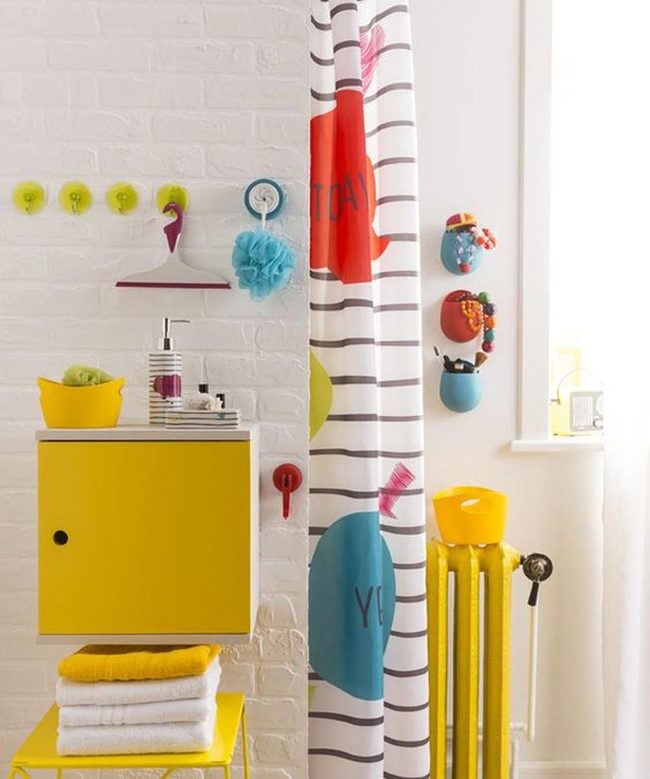 Yellow And Rainbow Bathroom Burst