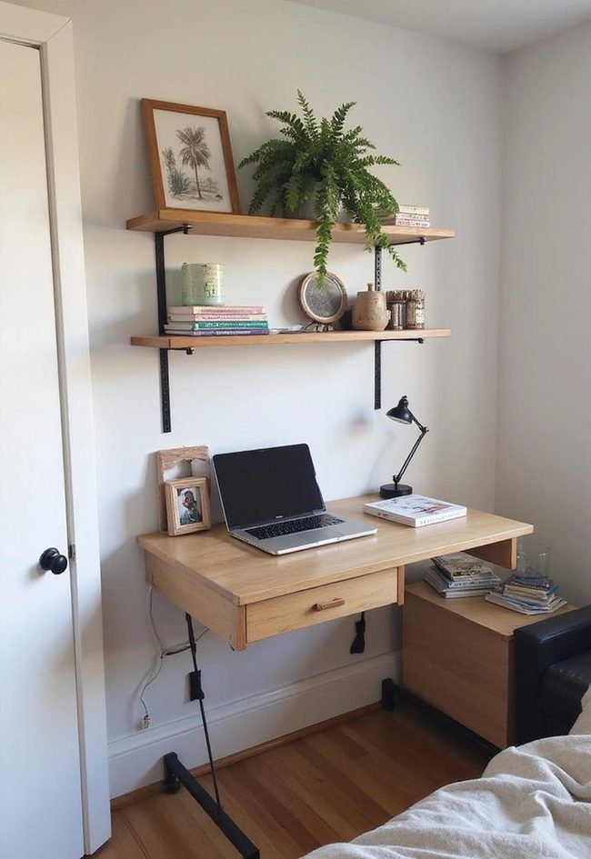 Wall-Mounted Desk Maximizes Tiny Spaces