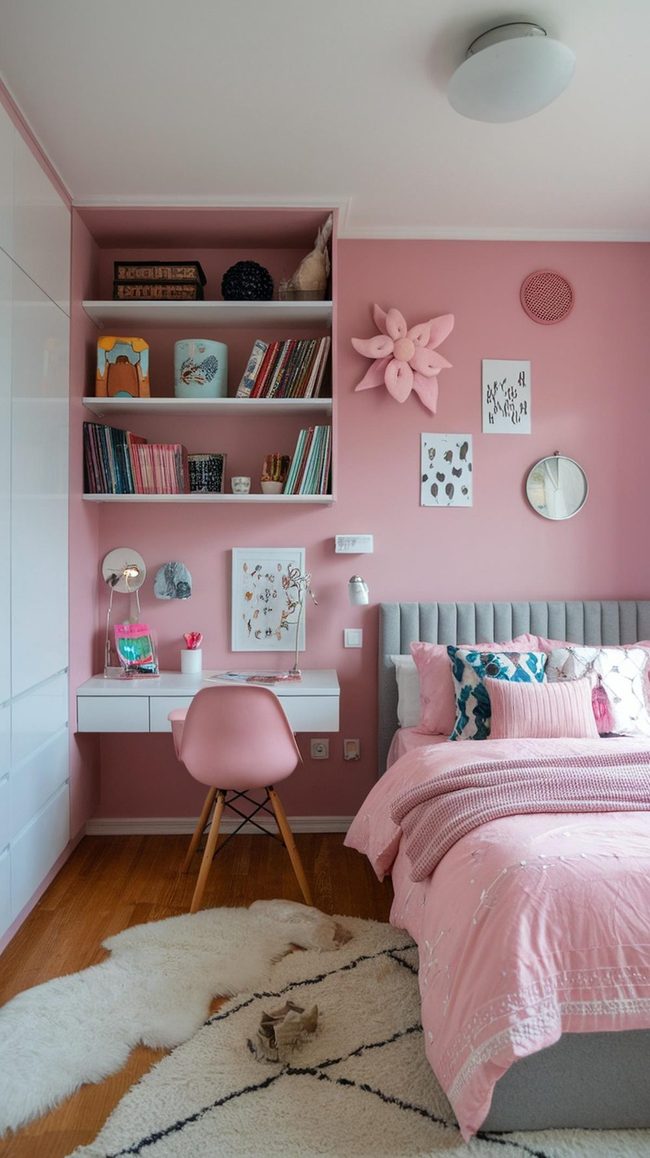 Clear Walls With Colorful Layered Accents