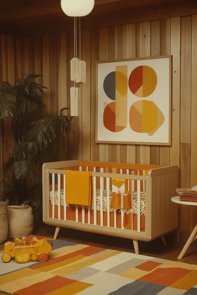Geometric Patterns Meet Understated Boho Nursery