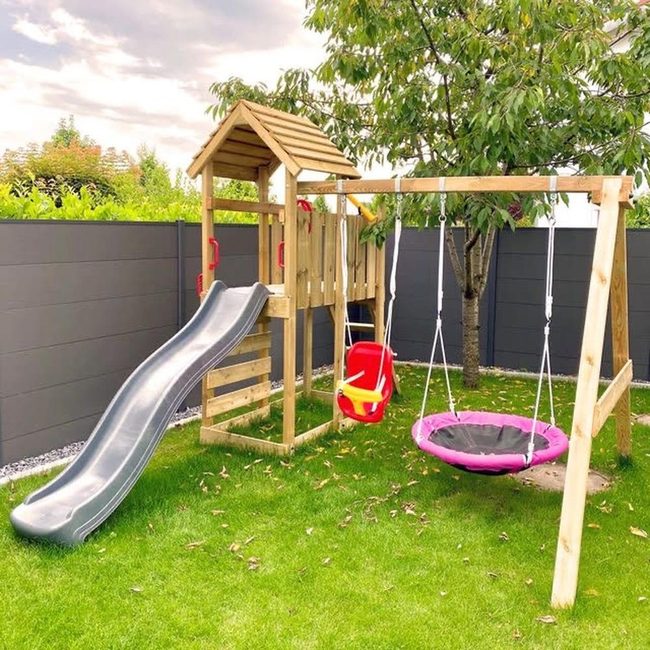 Backyard Swing Slide Duo