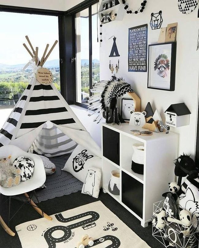 Black And White Playroom Patterns