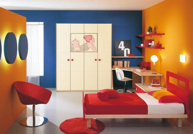 Orange And Blue Bedroom Energy