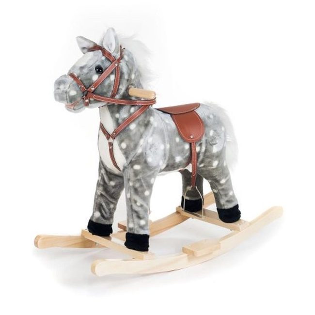 Grey Wooden Rocking Horse