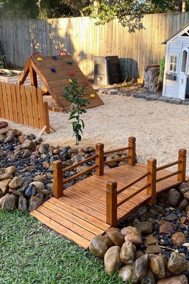 Wooden Bridge Climbing Wall