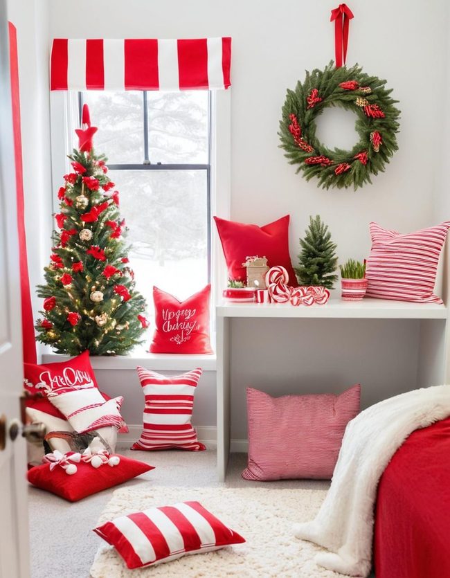 Red and White Striped Festive Refresh