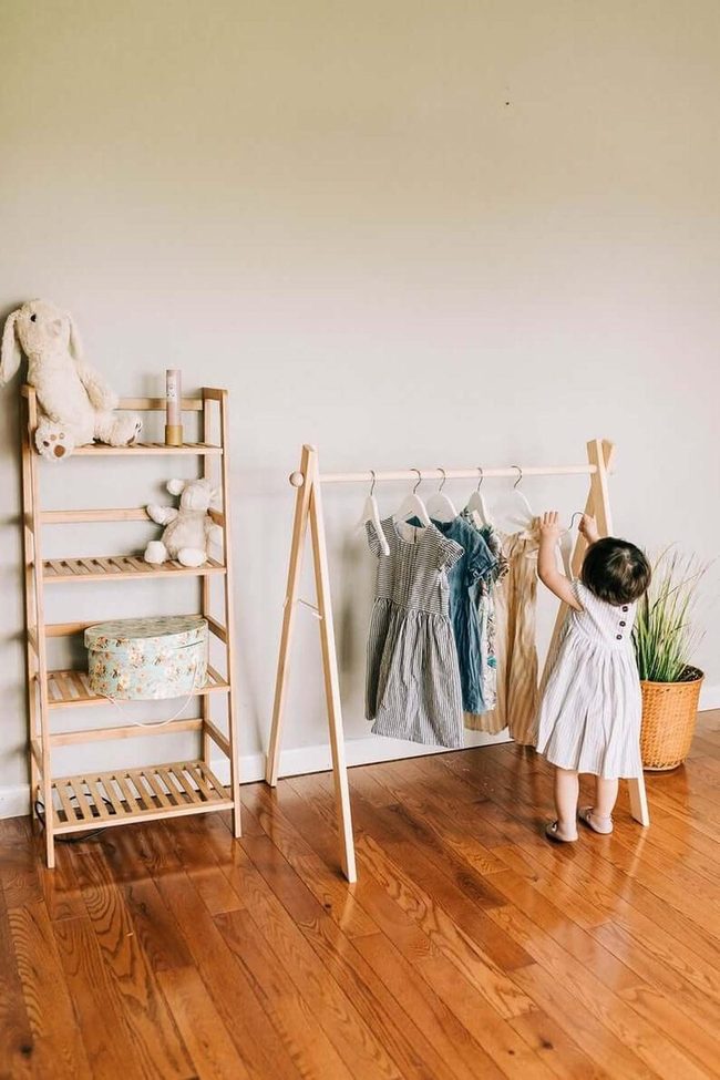Child-Height Wood Storage Station