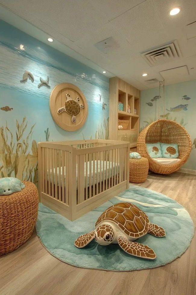 Soft Blue Ocean Nursery