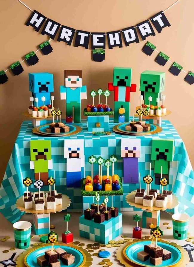 Pixelated Cake Blocks Paradise