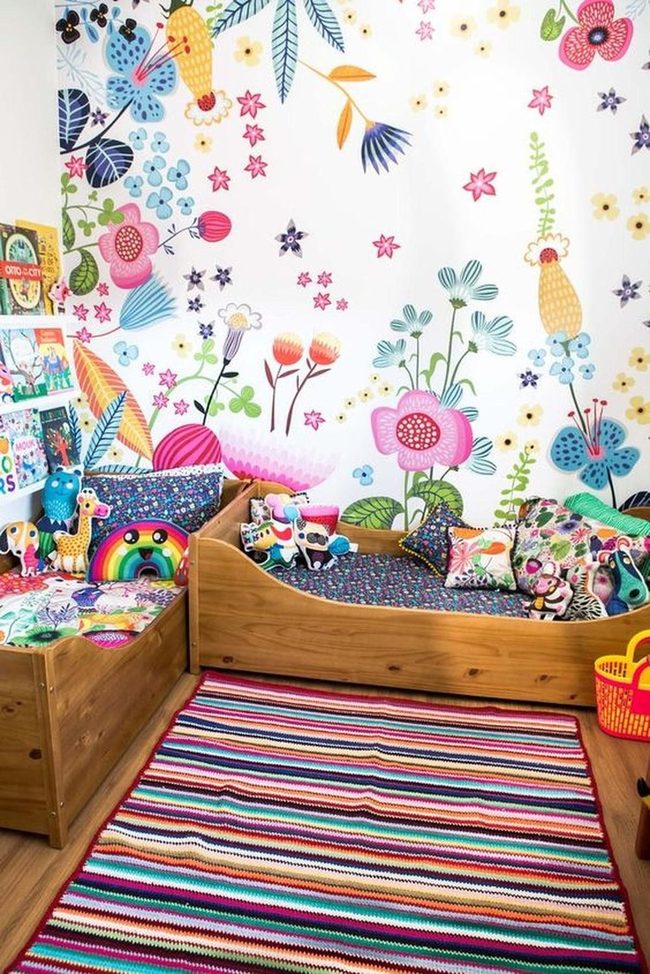 Patterned Wood Beds, Rainbow Room