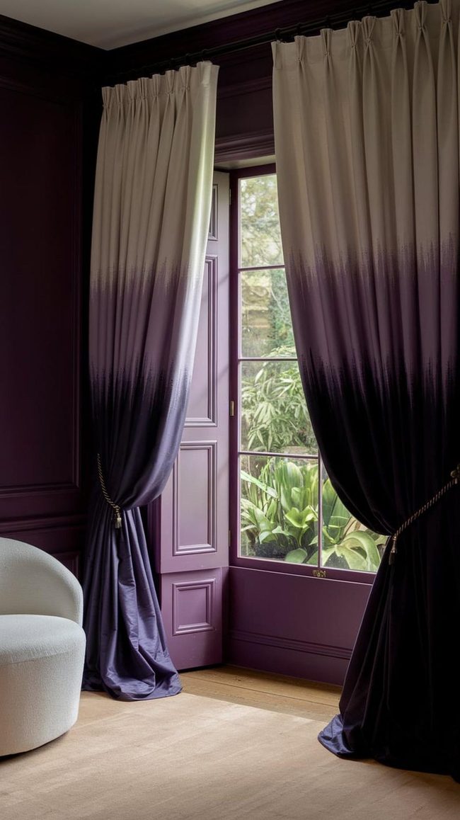 Gradient Curtains Understated Color Transition