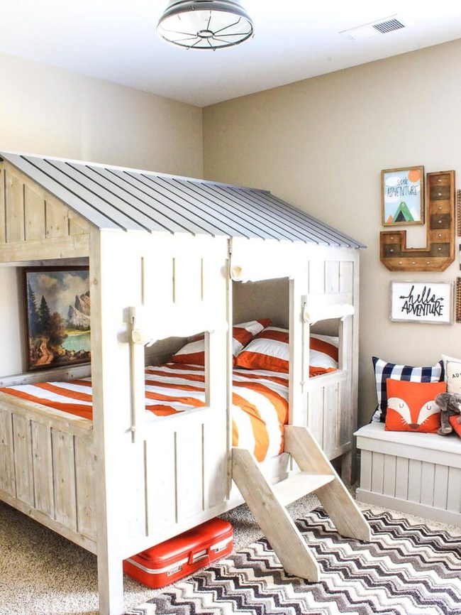 Wooden Cabin Bed, Child-Safe