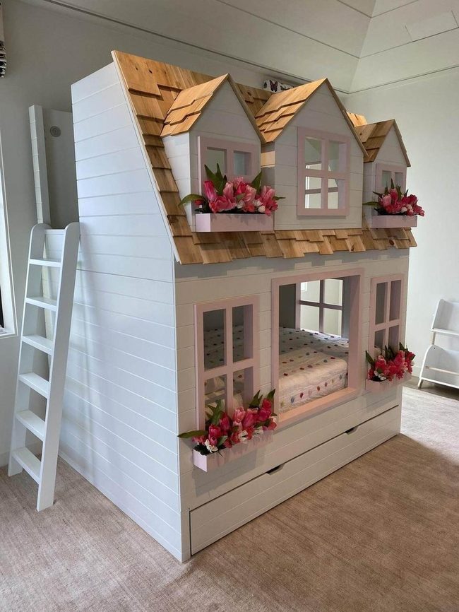 Starlit Farmhouse Loft Bed