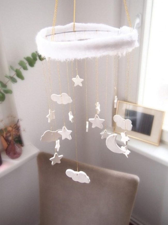 Celestial Mobile Over Beige
