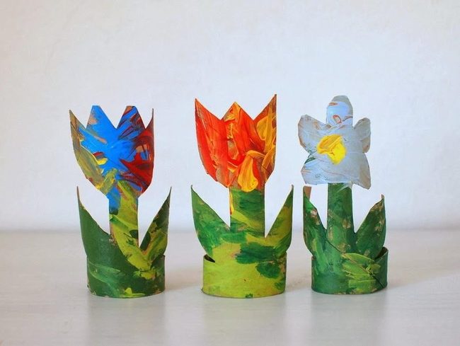 Upcycled Paper Flowers Burst Colorful