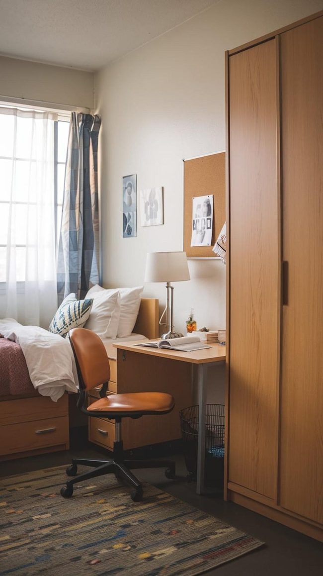 Elevated Bed Creates Space Room