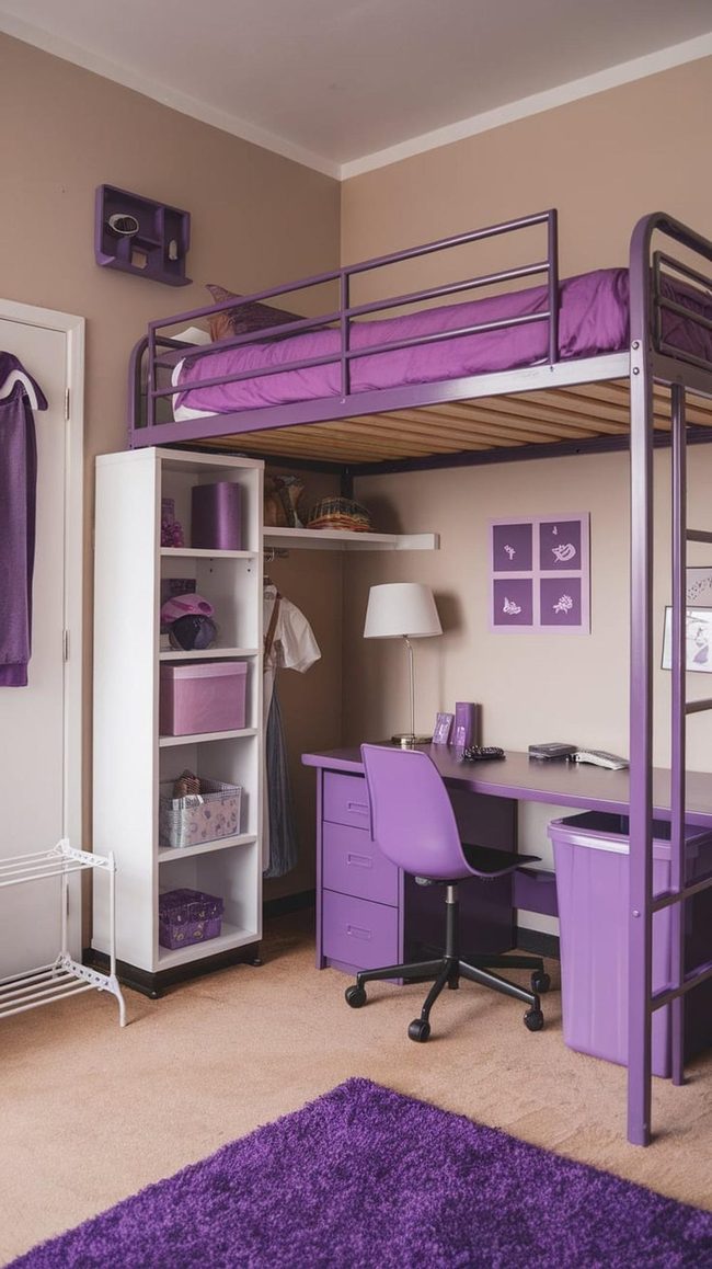 Purple Bins For Tidy Spaces