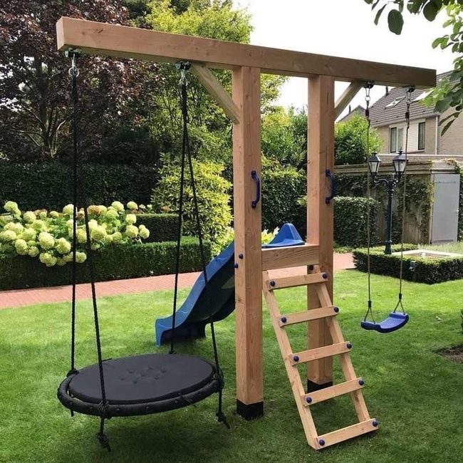 Wooden Backyard Play Station
