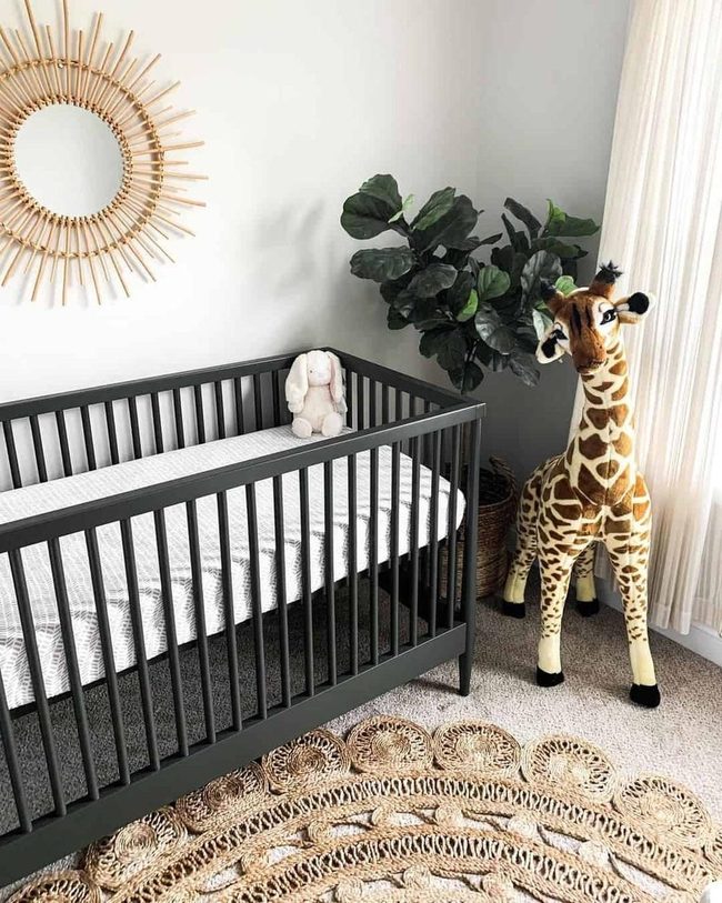 Black Cribs White Walls Green Plants