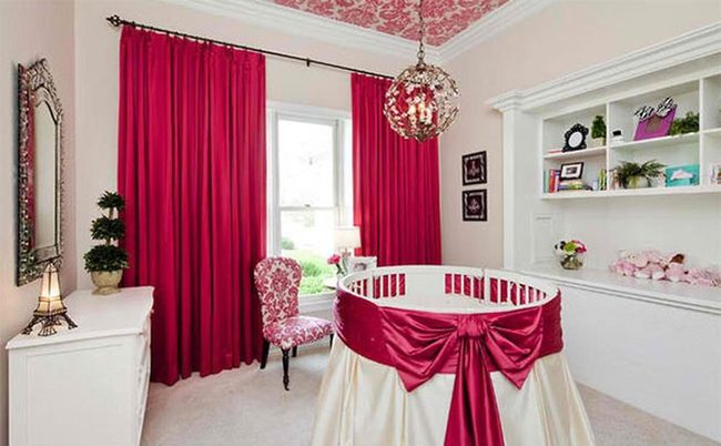 Hot Pink Round Crib Royalty