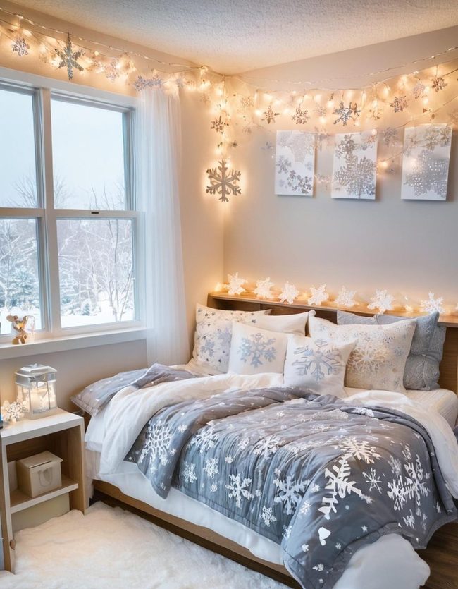 Snowflake String Lamps Transform Dorms