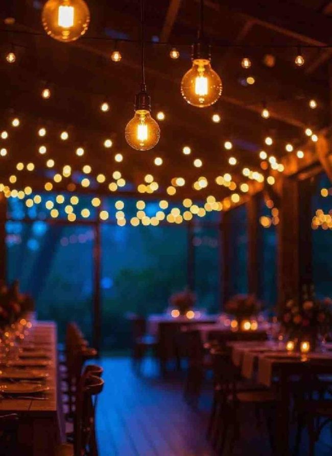 Understated Golden String Lights