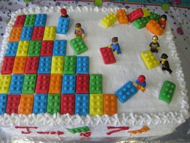 Colorful Brick Layer Cake