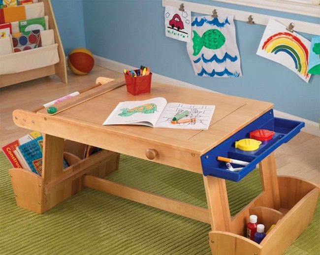 Kids' Creative Station With Built-In Organization