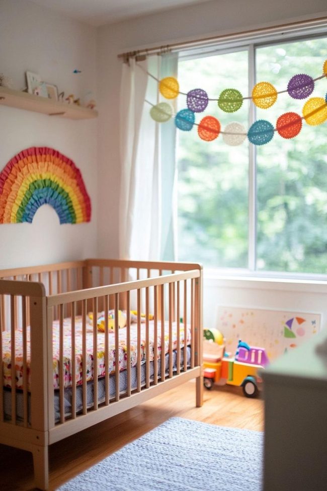 Colorful Paper Strings For Nursery