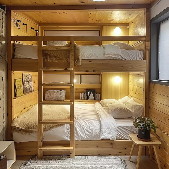 Vertical Shelving Enhances Dorm Space