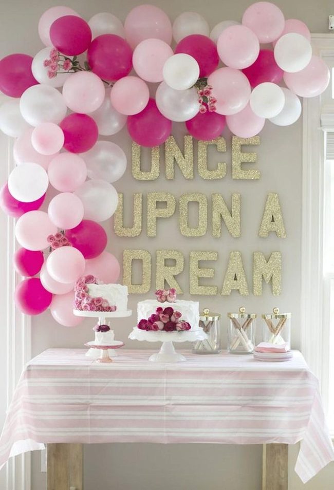 Pink Balloon Arch Fairytale